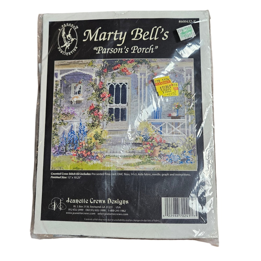 Vintage Marty Bell‎ Parson's Porch Counted Cross Stitch Kit 600432-K NWT